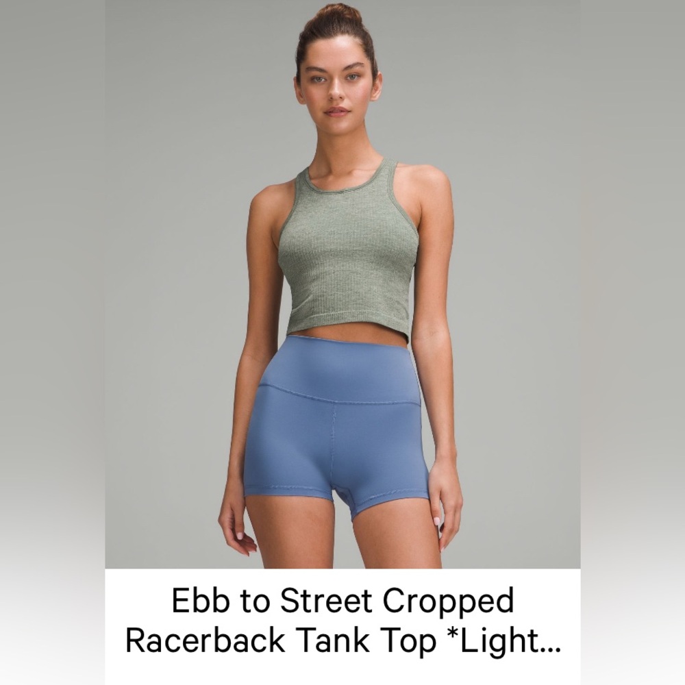 Lululemon - Ebb to Street Cropped Tank - Eucalyptus